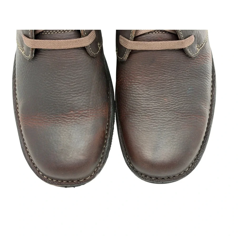 Clarks Senner Ave Mens Dark Brown Leather Chukka Boots Lace Up Ankle Shoes 9.5 M
